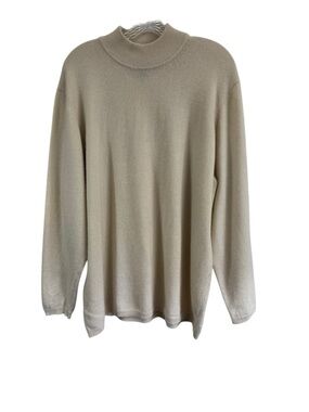 Lauren Ralph Lauren 100% Cashmere Ivory Turtleneck Pullover Sweater Women’s 2X